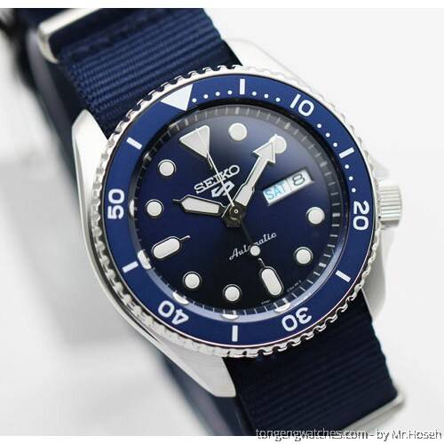 Seiko 5 Sports Automatic SKX Blue Dial Blue NATO Strap Watch For Men - SRPD51K2 - Image 2